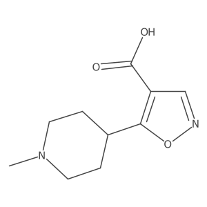 5-(1-Methylpiperidin-4-yl)-1,2-oxazole-4-carboxylic acid Structure