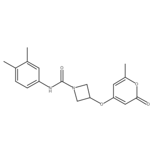 N-(3,4-dimethylphenyl)-3-((6-methyl-2-oxo-2H-pyran-4-yl)oxy)azetidine-1-carboxamide Structure