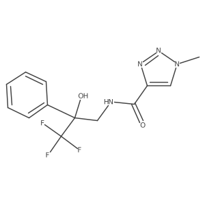 1-methyl-N-(3,3,3-trifluoro-2-hydroxy-2-phenylpropyl)-1H-1,2,3-triazole-4-carboxamide结构式