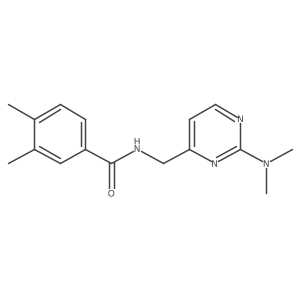 N-((2-(dimethylamino)pyrimidin-4-yl)methyl)-3,4-dimethylbenzamide结构式