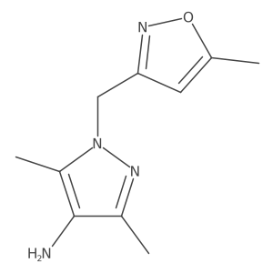3,5-Dimethyl-1-[(5-methyl-3-isoxazolyl)methyl]-1H-pyrazol-4-amine Structure