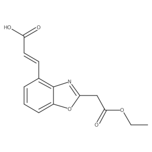2-(2-Ethoxy-2-oxoethyl)benzo[d]oxazole-4-acrylic acid结构式