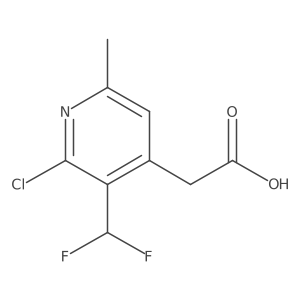 2-(2-Chloro-3-(difluoromethyl)-6-methylpyridin-4-yl)acetic acid结构式