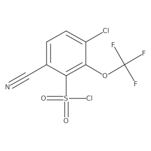 Benzenesulfonyl chloride, 3-chloro-6-cyano-2-(trifluoromethoxy)- Structure