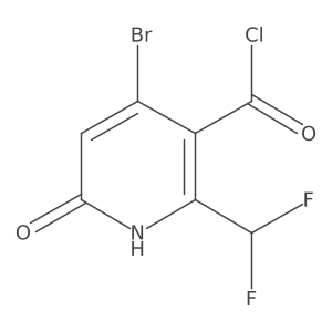 4-Bromo-2-(difluoromethyl)-6-hydroxynicotinoyl chloride Structure
