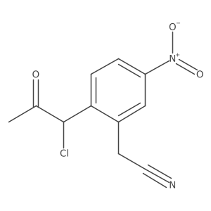 2-(1-Chloro-2-oxopropyl)-5-nitrophenylacetonitrile结构式