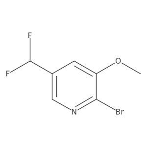 2-Bromo-5-(difluoromethyl)-3-methoxypyridine结构式