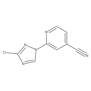 2-(3-chloro-1H-1,2,4-triazol-1-yl)pyridine-4-carbonitrile结构式