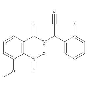 N-[cyano(2-fluorophenyl)methyl]-3-methoxy-2-nitrobenzamide Structure