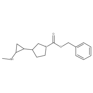 Benzyl 3-(2-(methylamino)cyclopropyl)pyrrolidine-1-carboxylate Structure