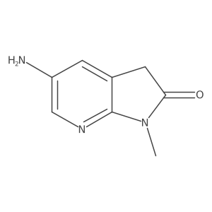 5-Amino-1,3-dihydro-1-methyl-2H-pyrrolo[2,3-b]pyridin-2-one结构式