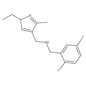 [(2,5-difluorophenyl)methyl][(1-ethyl-3-methyl-1H-pyrazol-4-yl)methyl]amine结构式