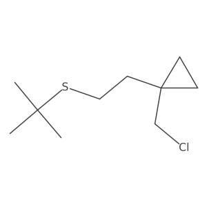 1-[2-(Tert-butylsulfanyl)ethyl]-1-(chloromethyl)cyclopropane结构式