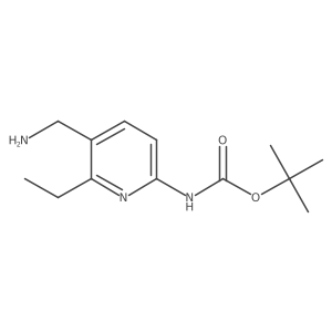 Tert-butyl 5-(aminomethyl)-6-ethylpyridin-2-ylcarbamate结构式