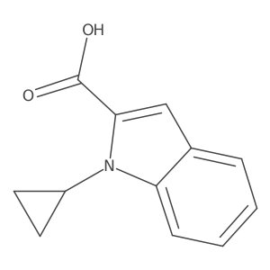 1-Cyclopropyl-1H-indole-2-carboxylic acid结构式