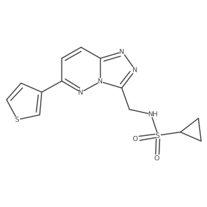 N-((6-(thiophen-3-yl)-[1,2,4]triazolo[4,3-b]pyridazin-3-yl)methyl)cyclopropanesulfonamide结构式