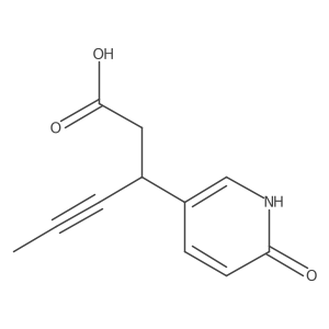 3-(6-Hydroxypyridin-3-yl)hex-4-ynoic acid Structure