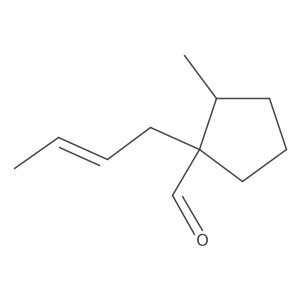 1-(But-2-en-1-yl)-2-methylcyclopentane-1-carbaldehyde Structure
