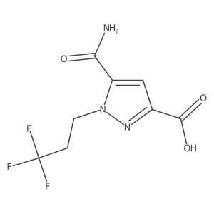 5-carbamoyl-1-(3,3,3-trifluoropropyl)-1H-pyrazole-3-carboxylic acid Structure