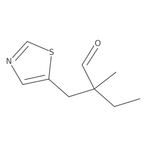 2-Methyl-2-[(1,3-thiazol-5-yl)methyl]butanal结构式
