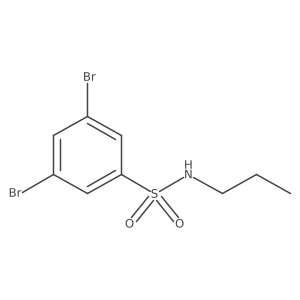 3,5-dibromo-N-propylbenzene-1-sulfonamide结构式