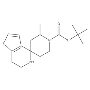 tert-butyl 6-methyl-6',7'-dihydro-5'H-spiro[piperidine-4,4'-thieno[3,2-c]pyridine]-1-carboxylate结构式
