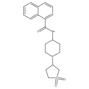 N-(1-(1,1-dioxidotetrahydrothiophen-3-yl)piperidin-4-yl)isoquinoline-1-carboxamide Structure