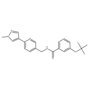 N-((6-(1-methyl-1H-pyrazol-4-yl)pyridin-3-yl)methyl)-3-(trifluoromethoxy)benzamide结构式