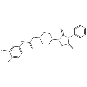 N-(3-chloro-4-methylphenyl)-2-(4-(2,4-dioxo-3-phenylimidazolidin-1-yl)piperidin-1-yl)acetamide Structure