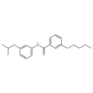 N-(3-(difluoromethoxy)phenyl)-2-(2-methoxyethoxy)isonicotinamide结构式