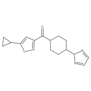 (4-(2H-1,2,3-triazol-2-yl)piperidin-1-yl)(5-cyclopropylisoxazol-3-yl)methanone Structure