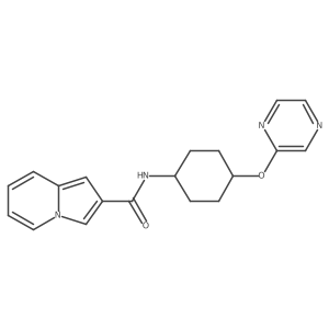 N-((1r,4r)-4-(pyrazin-2-yloxy)cyclohexyl)indolizine-2-carboxamide Structure
