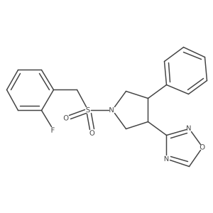 3-(1-((2-Fluorobenzyl)sulfonyl)-4-phenylpyrrolidin-3-yl)-1,2,4-oxadiazole Structure