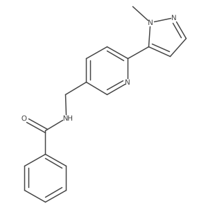 N-((6-(1-methyl-1H-pyrazol-5-yl)pyridin-3-yl)methyl)benzamide结构式