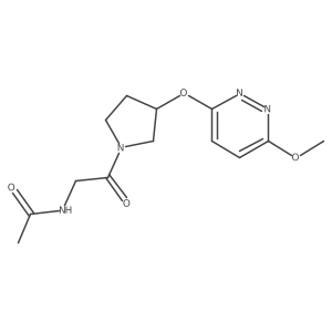 N-(2-(3-((6-methoxypyridazin-3-yl)oxy)pyrrolidin-1-yl)-2-oxoethyl)acetamide Structure