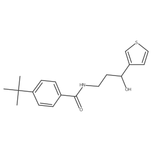4-(tert-butyl)-N-(3-hydroxy-3-(thiophen-3-yl)propyl)benzamide Structure