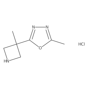 2-Methyl-5-(3-methylazetidin-3-yl)-1,3,4-oxadiazole hydrochloride结构式
