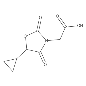 2-(5-Cyclopropyl-2,4-dioxo-1,3-oxazolidin-3-yl)acetic acid Structure