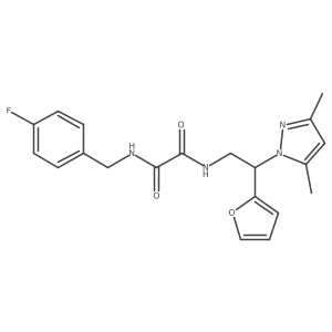 N1-(2-(3,5-dimethyl-1H-pyrazol-1-yl)-2-(furan-2-yl)ethyl)-N2-(4-fluorobenzyl)oxalamide结构式