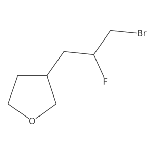 3-(3-Bromo-2-fluoropropyl)oxolane Structure