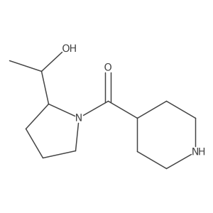 (2-(1-Hydroxyethyl)pyrrolidin-1-yl)(piperidin-4-yl)methanone Structure