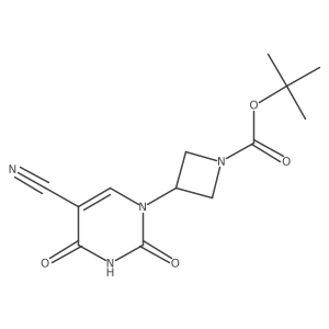 tert-butyl 3-(5-cyano-2,4-dioxo-3,4-dihydropyrimidin-1(2H)-yl)azetidine-1-carboxylate Structure