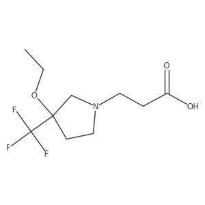 3-(3-Ethoxy-3-(trifluoromethyl)pyrrolidin-1-yl)propanoic acid结构式