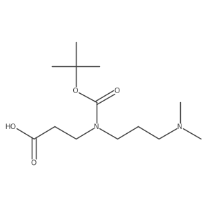 3-{[(t-Butoxy)carbonyl][3-(dimethylamino)propyl]amino}propanoic acid Structure