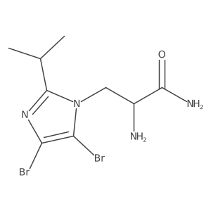 2-amino-3-[4,5-dibromo-2-(propan-2-yl)-1H-imidazol-1-yl]propanamide Structure