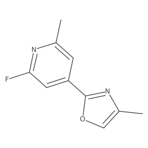 2-Fluoro-6-methyl-4-(4-methyl-1,3-oxazol-2-yl)pyridine Structure