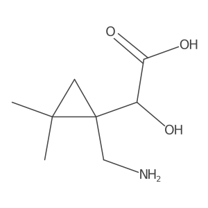 2-[1-(Aminomethyl)-2,2-dimethylcyclopropyl]-2-hydroxyacetic acid Structure