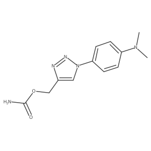 {1-[4-(dimethylamino)phenyl]-1H-1,2,3-triazol-4-yl}methyl carbamate Structure