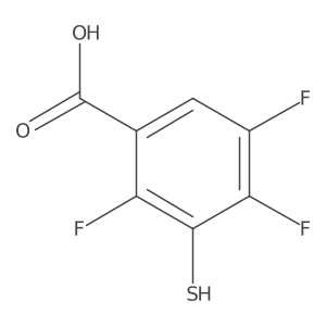 2,4,5-Trifluoro-3-sulfanylbenzoic acid Structure