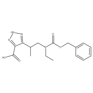 5-(1-{[(benzyloxy)carbonyl](ethyl)amino}propan-2-yl)-1H-1,2,3-triazole-4-carboxylic acid Structure